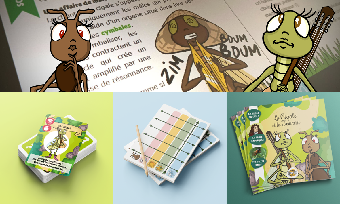 La Cigale et la Fourmi - Jeu de société pédagogique C'est un jeu d'enfant Marion Salvat