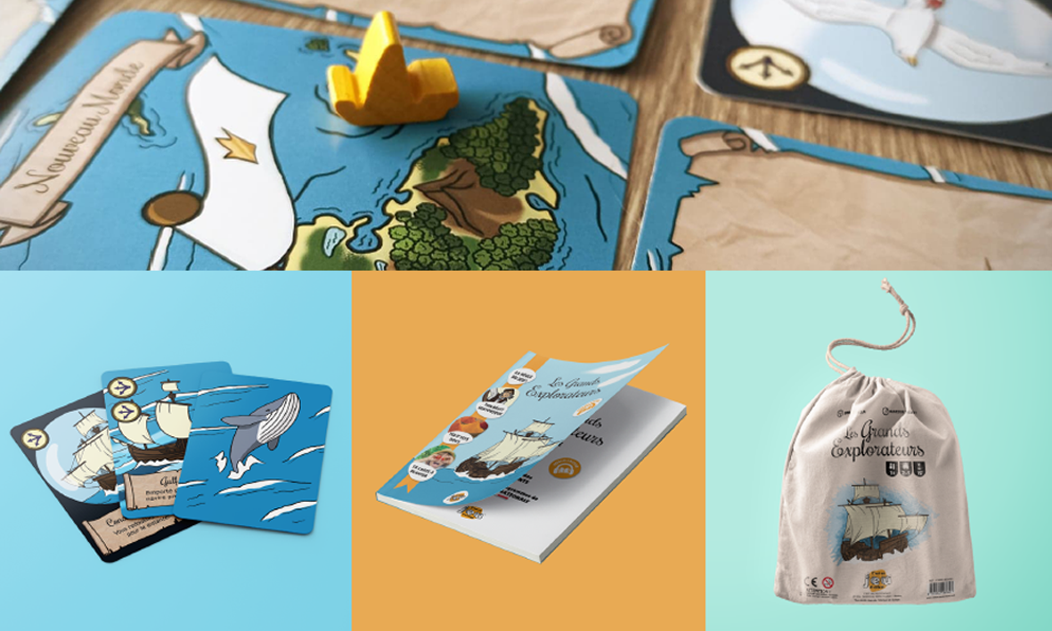 Les Grands Explorateurs - Jeu de société pédagogique C'est un jeu d'enfant Marion Salvat