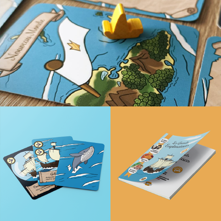Les Grands Explorateurs - Jeu de société pédagogique C'est un jeu d'enfant Marion Salvat